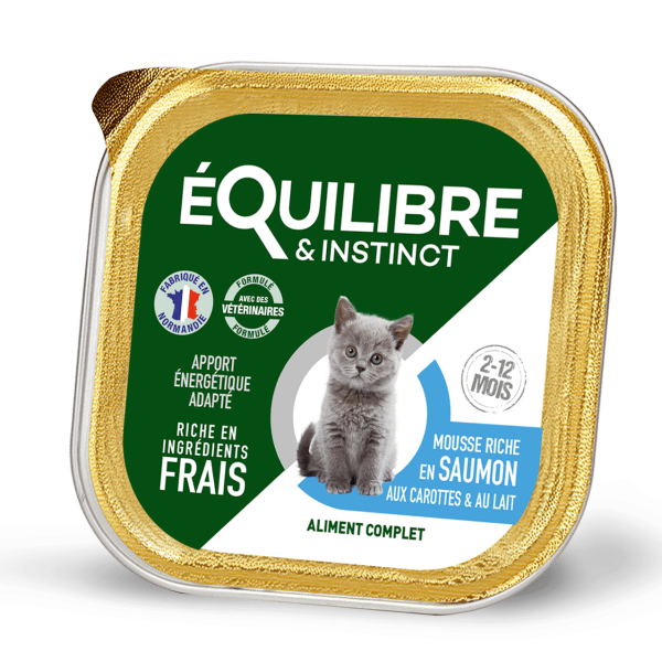Equilibre & Instinct (Эквилибре & Инстинкт) Kitten Salmon & Carrot - Влажный корм для котят с лососем и морковью 85 г