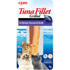 INABA (Інаба) Cat Ciao Grilled Tuna Fillet in Shrimp Broth - Ласощі для котів філе тунця на грилі в бульйоні з креветок 15 г