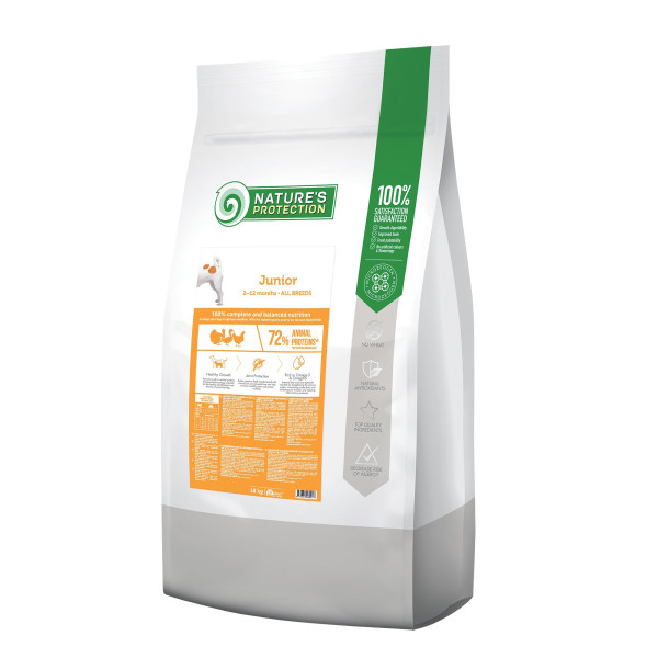 Nature\'s Protection (Натур Протекшн) Care Dog Junior All Breeds - Сухой корм для юниоров всех пород с лососем 18 кг