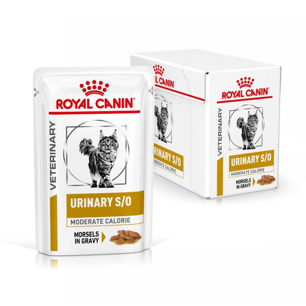 Royal Canin (Роял Канин) Cat Urinary S/O Moderate Calorie Pouches Adult Poultry - Влажный корм для взрослых котов склонных к лишнему весу для растворения и снижения образования струвитных камней с мясом птицы 85 г