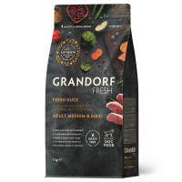 Grandorf (Грандорф) Fresh Duck & Sweet Potato Adult Dog Medium & Maxi - Сухой беззерновой корм для взрослых собак средних и крупных пород с уткой и бататом 1 кг