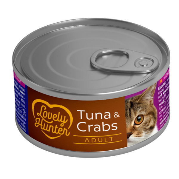Lovely Hunter (Лавли Хантер) Cat Grain Free Adult Tuna & Crab - Влажный беззерновой корм для взрослых котов с мясом тунца и краба 85 г