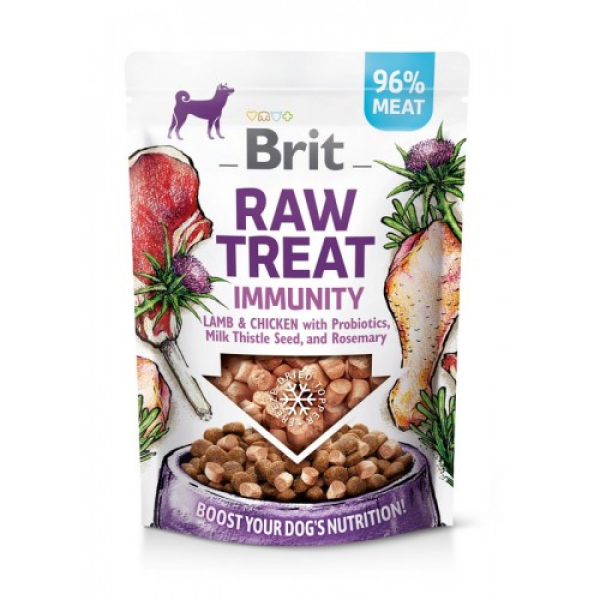 Brit (Брит) Raw Treat Freeze-dried Immunity - Лакомства для собак курица и ягненок 40 г