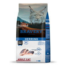 Bravery (Бравері) Cat Adult Herring - Сухий беззерновий корм для котів 2 кг