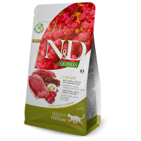 Farmina (Фармина) Cat N&D Quinoa Grain Free Duck & Cranberry Urinary Adult - Сухой беззерновой корм для взрослых котов для профилактики мочекаменной болезни с мясом утки и клюквой 300 г