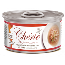 Cherie (Чері) Cat Tuna&Srimps in Gravy - Вологий корм для котів з тунцем та креветками в соусі 80 г