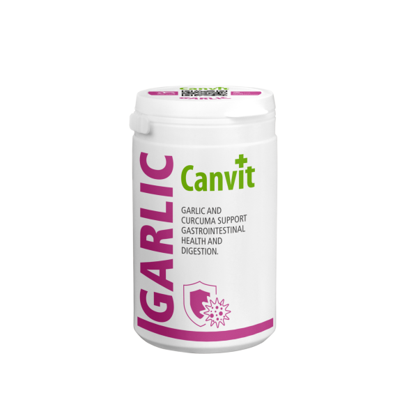 Canvit (Канвит) Garlic Tablets - Пищевая добавка для собак и кошек всех пород с чесноком, куркумой, ромашкой в комбинации с витамином В12 230 г