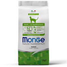 Monge (Монж) Cat Rabbit Monoprotein Adult - Сухий монопротеїновий корм для дорослих котів з м’ясом кролика 1.5 кг