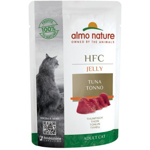Almo Nature (Альмо Натюр) HFC Cat Jelly Tuna - Влажный корм для кошек с тунцем 55 г