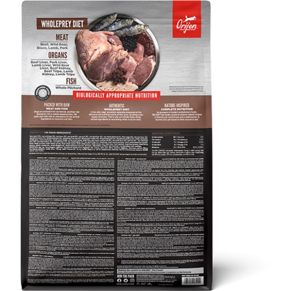 Orijen (Оріджен) Regional Red Dog - Сухий корм для собак усіх порід і віків з яловичиною, кабаном, бізоном і ягням 0.34 кг