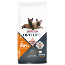 Opti Life (Опті Лайф) Puppy SensitiveWith Salmon - Сухий корм для цуценят всіх порід з лососем 12.5 кг