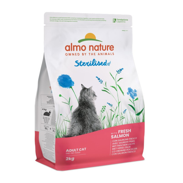 Almo Nature (Алмо Натюр) Holistic Fresh Meat Cat Sterilised With Salmon - Сухой корм для стерилизованных кошек со свежим лососем 2 кг