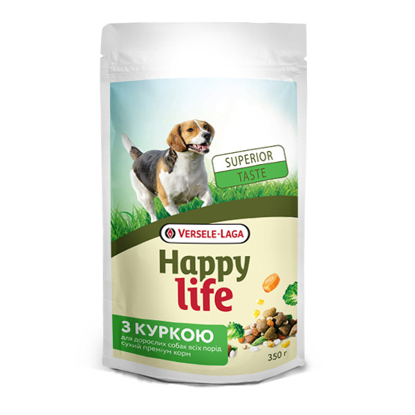 Happy Life (Хеппи Лайф) Adult All Breed Dinner Chicken - Сухой корм для собак с курицей и овощами 350 г