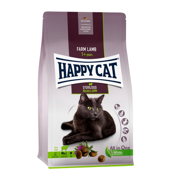 Happy Cat (Хепи Кет) Poultry & Lamb Sterilised Adult - Сухой корм для взрослых стерилизованных котов с мясом птицы и ягнёнка 10 кг