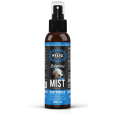 RELIQ Botanical Mist-Baby Powder - Спрей-одеколон з ароматом дитячої присипки для догляду та зволоження шерсті собак та котів 120 мл