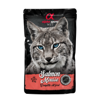 Alpha Spirit Pouch Salmon Mousse Cat - Полнорационный влажный корм с лососем для взрослых кошек 85 г