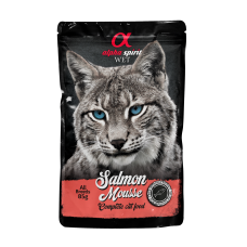 Alpha Spirit Pouch Salmon Mousse Cat - Повнораціонний вологий корм з лососем для дорослих котів 85 г