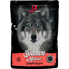 Alpha Spirit Pouch Salmon Mousse Dog - Повнораціонний вологий корм з лососем для дорослих собак 300 г