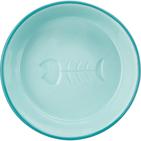 Trixie (Трикси) Ceramic Bowl - Керамическая миска для котов с рыбкой 0.2 л