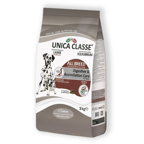 Unica Classe (Уника Классе) Special Care Adult All Breeds Digestive & Assimilation Care Lamb - Сухой корм для взрослых собак всех пород с чувствительным пищеварением ягненок 3 кг