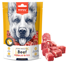 Wanpy (Ванпі) Dog Beef Marbled Bites - Ласощі для собак, мармурова яловичина шматочки 100 г