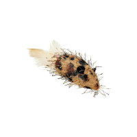 Hippie Pet (Хиппи Пэт) Cat Toy Mouse with Feathers Brown - Игрушка для котов мышка с перьями коричневая 7.5 см