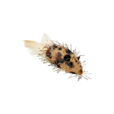 Hippie Pet (Хіппі Пет) Cat Toy Mouse with Feathers Brown - Іграшка для котів мишка з пір'ям коричнева 7.5 см