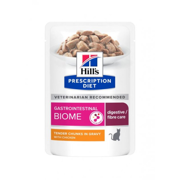 HILL`S (Хилс) Prescription Diet Gastrointestinal Biome Chicken - Влажный корм для кошек при заболеваниях желудочно-кишечного тракта, с курицей 85 г