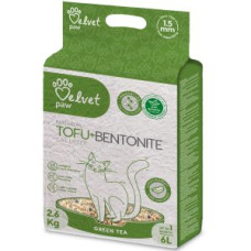 Velvet Paw Tofu (Велвет Пав Тофу) - Наповнювач для котів з бентонітом і екстрактом зеленого чаю 6 л