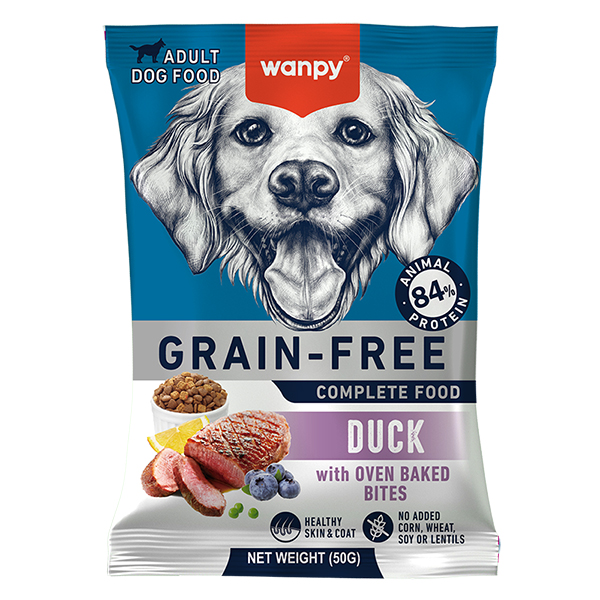 Wanpy (Ванпи) Dog Grain Free Duck Adult All Breed - Сухой беззерновой корм для взрослых собак всех пород с мясом утки 50 г