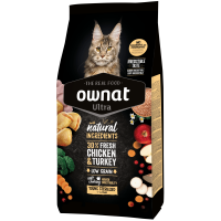 Ownat Ultra (Овнат Ультра) Cat Sterilized Chicken & Turkey - Сухой корм для стерилизованных кошек с курицей и индейкой 8 кг