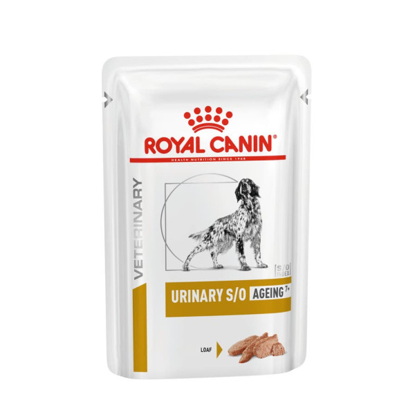 Royal Canin (Роял Канин) Dog Urinary S/O Ageing 7+ Pork & Chicken - Влажный лечебный корм для взрослых собак старше 7 лет при заболевании мочевыводящих путей с мясом курицы и свинины 85 г