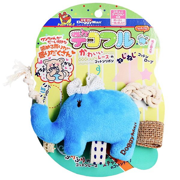 DoggyMan (Догимен) Fully Decorated Elephant - Игрушка для собак мягкий слоник с пищалкой 14.5x3x8 см