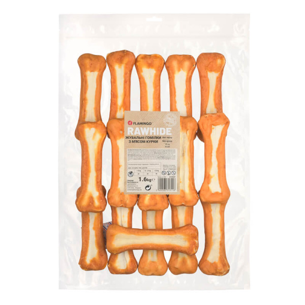 Flamingo (Фламинго) Chew Drumstick Chicken - Лакомство для собак всех пород любого возраста жевательные голени с мясом курицы 16 шт. 1.6 кг