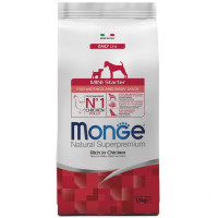 Monge (Монж) Dog Chicken & Rice Starter Mother & Baby Mini - Сухой корм для щенков и взрослых беременных собак мелких пород с мясом курицы и рисом 1.5 кг