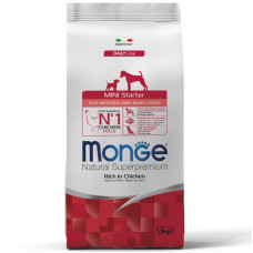 Monge (Монж) Dog Chicken & Rice Starter Mother & Baby Mini - Сухий корм для цуценят та дорослих вагітних собак дрібних порід з м’ясом курки та рисом 1.5 кг