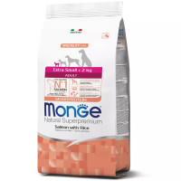 Monge (Монже) Extra Small Adult Salmone and Rice - Сухий корм для дорослих собак мініатюрних порід з лососем і рисом 0.8 кг