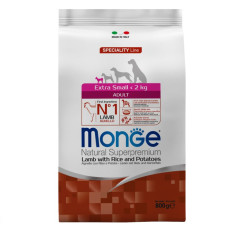 Monge (Монж) Dog Lamb & Potatoes Adult X-Small - Сухий корм для дорослих собак мініатюрних порід з м’ясом ягняти та рисом 800 г