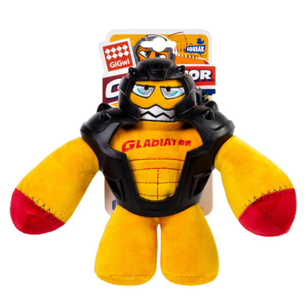 GiGwi (ГиГви) Gladiator - Игрушка для собак гладиатор в резиновой броне с пищалкой 21 см
