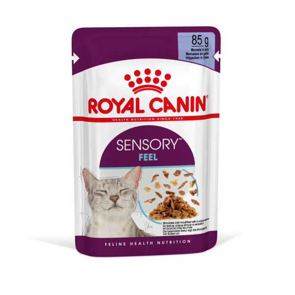 Royal Canin (Роял Канин) Cat Sensory Feel Jelly Pouches Adult Poultry - Влажный корм для взрослых котов стимулирует тонкое восприятие уникальных текстур с мясом птицы 85 г