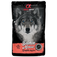 Alpha Spirit Pouch Salmon Mousse Dog - Полнорационный влажный корм с лососем для взрослых собак 85 г
