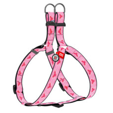 Шлея анатомическая, "Чудо-женщина 1", пласт. фастекс, Ш 10 мм, ОГ 28-40 см, ОШ 28-40 см, XS, WAUDOG Nylon c QR