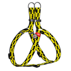 Шлея анатомическая, "Бэтмен Лого", метал. пряжка-фастекс, Ш 15 мм, ОГ 40-55 см, ОШ 40-55 см, S, WAUDOG Nylon c QR