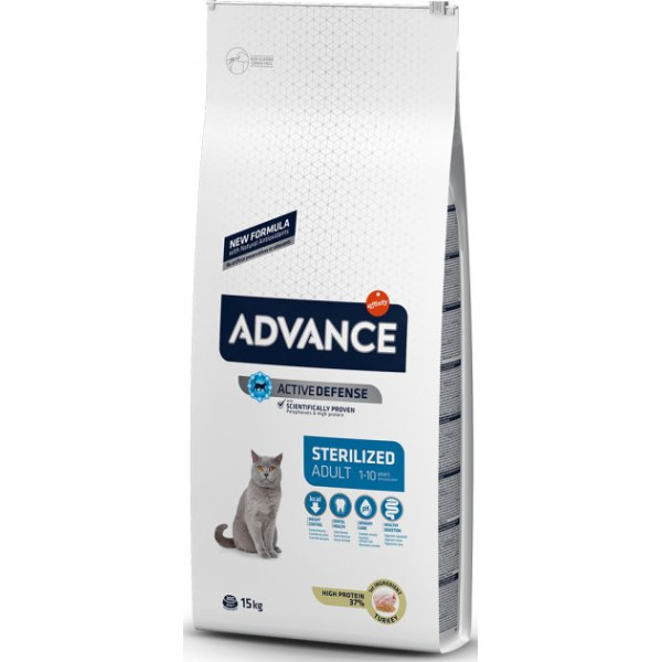 Advance Cat Sterilized Turkey - Сухий корм для дорослих стерилізованих котів з індичкою 15 кг