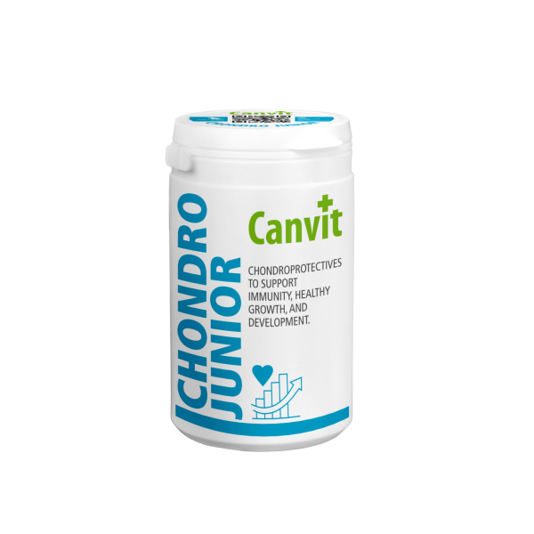 Canvit (Канвит) Chondro Junior - Витамины для щенков и юниоров для поддержания здоровья хрящей и суставов, иммунной системы и пищеварения у щенков и молодых собак 230 г