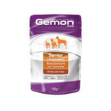 Gemon (Джемон) Dog Grain Free Turkey Senior All Breeds - Вологий беззерновий корм для собак похилого віку всіх порід з м’ясом індички 100 г
