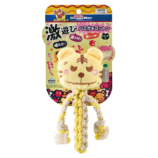 DoggyMan (Догимен) Cotton Tiger - Игрушка для собак мягкий тигр с пищалкой 18x3.5x8 см S