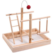 Flamingo (Фламінго) Action Playground Light brown - Ігровий майданчик іграшка для птахів 28.5х23х23 см