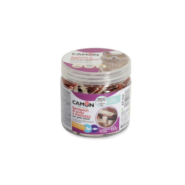 Camon (Камон) Cat Treats Sandwich With Chicken&Cod - Лакомство для кошек сэндвич с курицей и треской 60 г