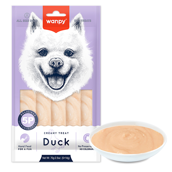 Wanpy (Ванпи) Creamy Lickable Treat Duck - Влажное лакомство для собак с уткой 70 г